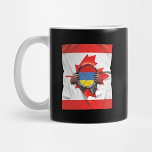 Armenia Flag Canadian Flag Ripped - Gift for Armenian From Armenia Mug